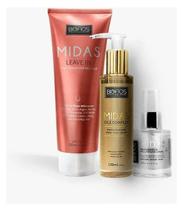 Kit Amor Midas Leave In com Midas Oils Complex e Reparador Multifuncional Kit Amor Midas Leave In com Midas Oils Complex e Reparador Multifuncional