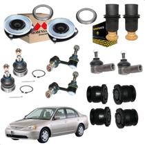 Kit Amortecedor Bucha Eixo Terminal Pivo Civic 2002 até 2006 Kit Amortecedor Bucha Eixo Terminal Pivo Civic 2002 até 2006