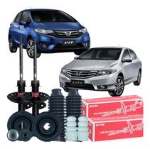 Kit Amortecedor Dianteiro Batente Fit City 2009 Á 2014
