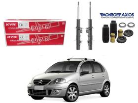 Kit amortecedor dianteiro kayaba citroën c3 1.4 1.6 2003 a 2012