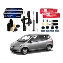 Kit Amortecedor Dianteiro Traseiro Fit 1.4 2003 A 2008