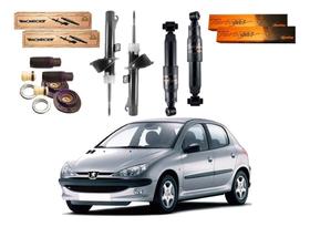 Kit amortecedor dianteiro traseiro monroe peugeot 206 1.6 1999 a 2008