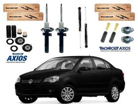 Kit amortecedor dianteiro traseiro monroe volkswagen polo sedan 1.6 2.0 2008 a 2012