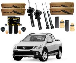 Kit amortecedor dianteiro traseiro monroe volkswagen saveiro cross 1.6 2009 a 2013