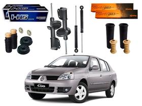 Kit amortecedor dianteiro traseiro nakata renault clio sedan 1.6 2003 a 2007