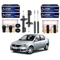 Kit amortecedor dianteiro traseiro nakata renault logan 1.6 2007 a 2013