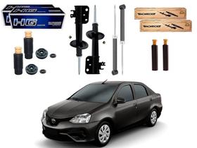 Kit amortecedor dianteiro traseiro nakata toyota etios sedan 1.5 2017 a 2019