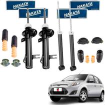 Kit Amortecedor Dianteiro Traseiro Original Ford Fiesta 1.0 1.6 2002 2003 2004 2005 2006 2007 2008 2009 2010 2011 a 2014 - Nakata + JB + Serpa