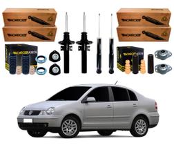 Kit amortecedor dianteiro traseiro volkswagen polo sedan 1.6 2.0 2005 a 2007