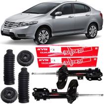 Kit amortecedor + par amortecedor dianteiro - city 2009 a 2014 - kit01034