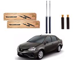 Kit amortecedor traseiro monroe original toyota etios sedan 1.5 2017 a 2019