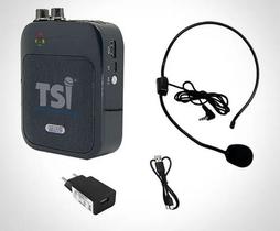Kit Amplificador De Cintura E Microfone Headset Tsi Sv10 Bt