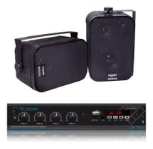 Kit Amplificador Lsa 400.4 60wrms + 1 Par Sp400 Ll Audio