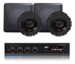 Kit Amplificador Lsa 400.4 60wrms + 2 Arandelas Jbl Flex4