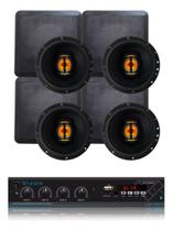 Kit Amplificador Lsa 400.4 60wrms + 4 Arandelas Jb Flex