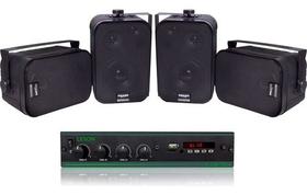 Kit Amplificador Lsa 700.4 120wrms + 2 Pares Sp400