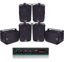 Kit Amplificador Lsa 700.4 120wrms + 3 Pares Sp400