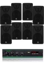 Kit Amplificador Lsa 700.4 120wrms + 4 Pares Foco 35