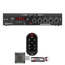 Kit Amplificador Receiver Som Ambiente Taramps 80 Watts - 900846 + Controle Longa Distância