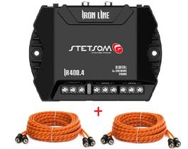 KIT AMPLIFICADOR STETSOM DIGITAL IR 400.4 com 2 CABOS RCA 5M KIT AMPLIFICADOR STETSOM DIGITAL IR 400.4 com 2 CABOS RCA 5M