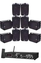 Kit Amplificador Taramps Ths 4001 400w Rms + 10 Caixas Sp400