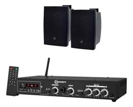 Kit Amplificador Taramps Ths 4001 400w Rms + 2 Caixas C321 Kit Amplificador Taramps Ths 4001 400w Rms + 2 Caixas C321
