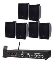 Kit Amplificador Taramps Ths 4001 400w Rms + 6 Caixas C321