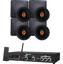 Kit Amplificador Taramps Ths 4001 400wrms + 4 Arandelas 220w