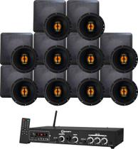 Kit Amplificador Taramps Ths4001 400wrms + 10 Arandelas 550w