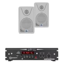 Kit Amplificador Ths 1000 Taramps 100wrms + 2 Foco 35 Branca