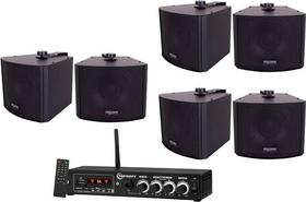 Kit Amplificador Ths 1900 Taramps 60wrms + 6 Caixas Kw 5 Kit Amplificador Ths 1900 Taramps 60wrms + 6 Caixas Kw 5