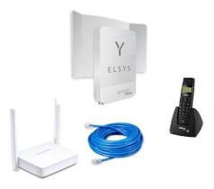 Kit Amplimax 4G - ELSYS + Roteador Wi-Fi 300Mbps + Telefone + 10M Cabo LAN