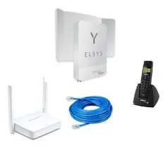 Kit Amplimax 4G - ELSYS + Roteador Wi-Fi 300Mbps + Telefone + 10M Cabo LAN Kit Amplimax 4G - ELSYS + Roteador Wi-Fi 300Mbps + Telefone + 10M Cabo LAN