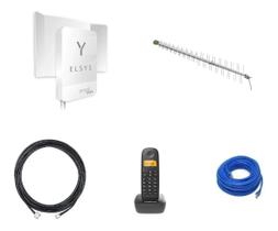Kit Amplimax Elsys 4g Internet Rural+ +antena +cabos + Telefone