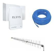 Kit Amplimax FIT 4G - ELSYS + Antena Celular FullBand 15dbi - PROELETRONIC + 30M Cabo LAN