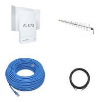 Kit Amplimax FIT 4G - ELSYS + Antena Celular FullBand 15dbi - PROELETRONIC + Cabos