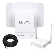 Kit Amplimax Fit 4g Internet Rural Elsys Roteador E Cabo Kit Amplimax Fit 4g Internet Rural Elsys Roteador E Cabo
