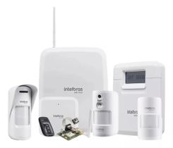 Kit Amt 8000 S/ Fio Sensores Gprs Teclado E Sirene Intelbras