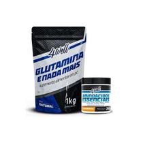 Kit Anabolismo Essencial Aminoácidos Essenciais 290g Tangerina + Glutamina 1kg Kit Anabolismo Essencial Aminoácidos Essenciais 290g Tangerina + Glutamina 1kg