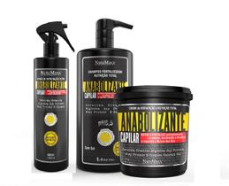 Kit Anabolizante Spray Reparador + Shampoo 1L + Máscara 1kg
