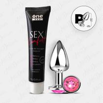 Kit Anal Iniciante Plug Anal Pequeno + Gel Dessensibilizante Anal Sex Comfort - One Sex