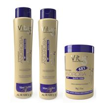 Kit Andiroba Vitiss Shampoo 500ml Condicionador 500ml Mascara 1 kg 6 em 1 cabelos cacheados