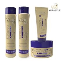 Kit Andiroba Vitiss Shampoo condicionador mascara leavein cabelos cacheados volumosos