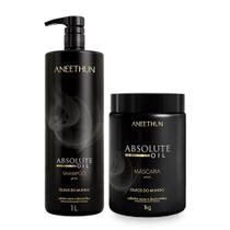 Kit Aneethun Absolute Oil - Shampoo 1l + Máscara 1kg Kit Aneethun Absolute Oil - Shampoo 1l + Máscara 1kg