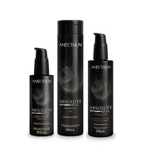 Kit Aneethun Absolute Oil - Shampoo 300ml + Finalizador 210ml + Umectante 110ml