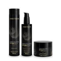 Kit Aneethun Absolute Oil - Shampoo 300ml + Máscara 250g + Finalizador 210ml