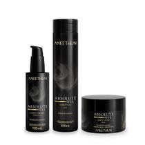 Kit Aneethun Absolute Oil - Shampoo 300ml + Máscara 250g + Umectante 110ml