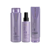 Kit Aneethun Blond 360 - Shampoo Matizante 300ml + Máscara Cinza 250g + Finalizador 120ml Kit Aneethun Blond 360 - Shampoo Matizante 300ml + Máscara Cinza 250g + Finalizador 120ml