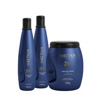 Kit Aneethun com 2 Shampoos Linha A 300ml e 1 Mascara 500g