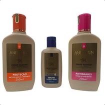 Kit Aneethun Creme Silicone 2 x 250ml + 90ml Força e Brilho Kit Aneethun Creme Silicone 2 x 250ml + 90ml Força e Brilho